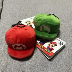スーパーマリオ　マリオ　ルイージ　帽子　マスコットチャーム
