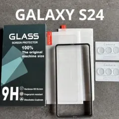 GALAXY S24 強化ガラスフィルム２枚＋カメラフィルム２枚セット
