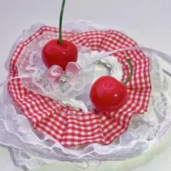 ぬい服 ヘッドドレス チェリー