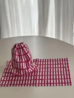 koさま専用　巾着＆ランチョンマットセット　ラベンダー＆ピンク