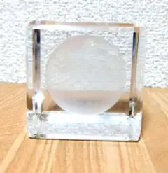 【新品】3Dたんぽぽ 文鎮・デリア オブジェ (Moon)1個