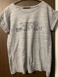 ヘザー　グレーシャツ　霜降りグレー　　ロゴ