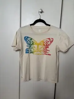 蝶デザイン半袖Tシャツ