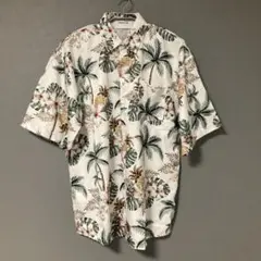 MAISONCLUB シャツ 総柄 ボタニカル アロハ ハワイアン ハイビスカス