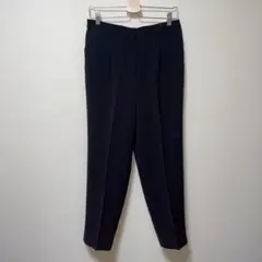 テーパードスラックス センタープレス　ブラック　パンツ　シンプル　15号LL