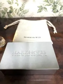 MARKS&WEB 巾着小物入れ　& ブリキ缶ケース