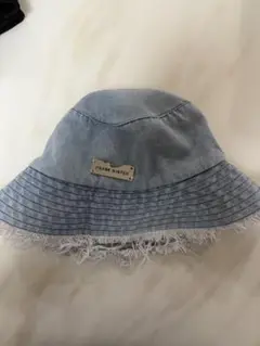 デニム生地 フリンジ付きバケットハット