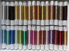 刺繍用スレッド 色金糸30色セット