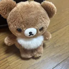 茶色のクマ ぬいぐるみ ストラップ付き