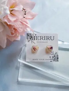 【匿名配送】本物のお花が入った ピアス　イヤリング
