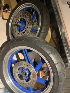 ホンダ ジェイド 250 MC23 ホイール 前後セット 白 タイヤ付き バリ溝 ホンダ ジェイド 250 MC23 ホイール 前後セット 白 タイヤ付き