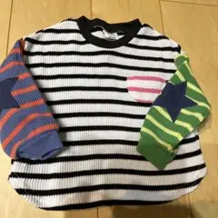BREEZE 肘星パッチ　ワッフルロンT 80cm