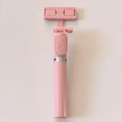 自撮り棒 セルカ棒 三脚 Bluetooth リモコン ピンク