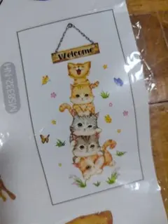 猫のウェルカムステッカー