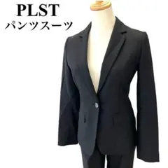 PLST プラステ パンツスーツ セットアップ フォーマル 1釦 ビジネス 黒