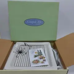Simple life 花柄皿とグリル網セット