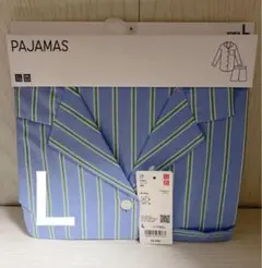 新品タグ付　Ｌ　長袖パジャマ　ブルーストライプ　ユニクロUNIQLOパンツ上下
