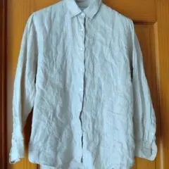 ユニクロ　リネンシャツ　麻　長袖　XL　464732