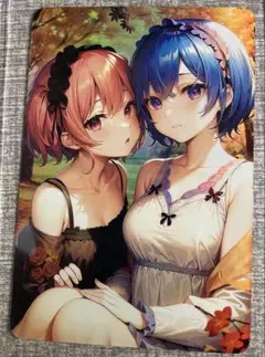 リゼロ　ラム＆レム　両面　セクシーカード　(b)