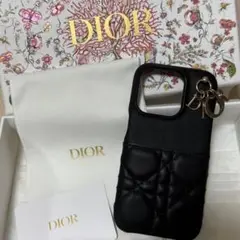 Lady Dior iPhone 15 Pro ケース ブラック