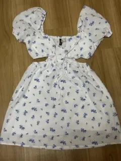 H&M フラワープリント ミニワンピース S