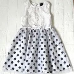 Dorry Ribbon ノースリーブドット柄ワンピース 120cm