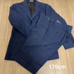 最終価格！スーツセレクトダークブルー チェック柄 スーツ