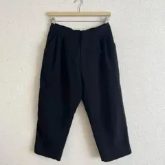 グローバルワーク クロップドパンツ 黒 サブリナパンツ M 7分丈 ミモレ丈