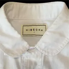 ハイベックHIBECK ホワイトS長袖ラウンドカラーシャツ　KYOTO