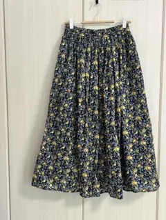 [美品]テチチ(Te chichi)ボタニカルフルーツ柄ギャザースカート 花柄