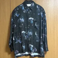【STUDIOUS】サイズ2 ダークフラワー 長袖シャツ レトロ ヴィンテージ