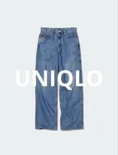 UNIQLO バギージーンズ 28サイズ 青 ベージュ