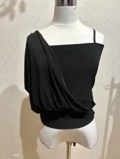 タリスマン製(ウクライナ)黒い片肩レッスンウェア❣️Mサイズ