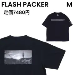 【FLASHPACKER】フラッシュパッカー M 黒 ロゴ Tシャツ 半袖