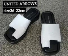 UNITED ARROWSホワイトUGMSC トング プラットフォーム サンダル