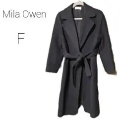 Mila Owen ミラオーウェン ロングコート 羊毛 ウール 黒 ブラック