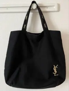 YSL/イヴサンローラン/刺繍ロゴ トートバッグ/ブラック/雑誌付録