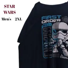 【スター・ウォーズ】ムービーティーシャツ　黒　ビッグロゴ　メンズ2XL古着