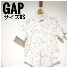 【美品】GAP アロハシャツ XS 世界地図柄