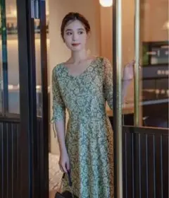 オケージョンドレ【低身長者向け】　Uneven bicolor dress Kastane（カスタネ）の「【オケージョンドレス/結婚式】Uneven