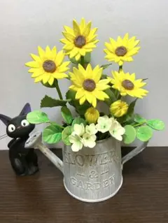 ハンドメイド樹脂粘土で作ったひまわり畑