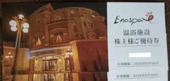 江の島アイランドスパ Enospa 株主優待券　2枚