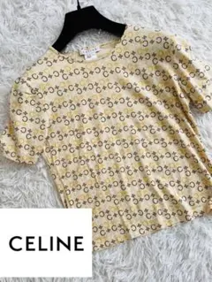 CELINE セリーヌ マカダム柄 総柄 半袖シャツ Tシャツ トップス S
