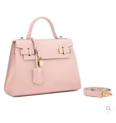 Teddy Blake New York レザー ショルダー バッグ　ピンク