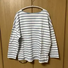 未使用　綿100%ボーダーTシャツ　Lサイズ