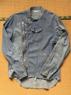 OLDPARK リメイク　デニムジャケット　ライダース　シャツ