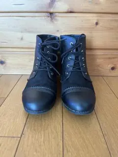 スエード レースアップブーツ 23cm