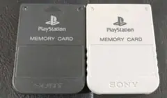 グレー、ブラックセッ純正PlayStation メモリーカード　2枚