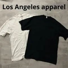 Los Angeles apparel ホワイト＆ブラック Tシャツ 2枚セット