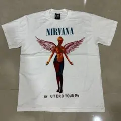 限定セールL★ニルヴァーナ★ヨーロピアン1994ツアーTシャツ白NIRVANA
